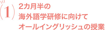 2カ月半の海外語学研修に向けてオールイングリッシュの授業